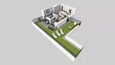 1 pokój, mieszkanie 33,93 m², piętro 1, oferta nr B/2, Osiedle przy Wielickiej etap 1.2, Kraków, Bieżanów-Prokocim, ul. M. Orwid