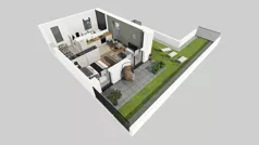 1 pokój, mieszkanie 33,93 m², piętro 1, oferta nr B/2, Osiedle przy Wielickiej etap 1.2, Kraków, Bieżanów-Prokocim, ul. M. Orwid