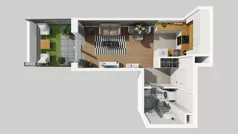 1 pokój, mieszkanie 30,44 m², piętro 1, oferta nr B/4, Osiedle przy Wielickiej etap 1.2, Kraków, Bieżanów-Prokocim, ul. M. Orwid