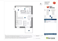 1 pokój, mieszkanie 33,93 m², piętro 2, oferta nr B/9, Osiedle przy Wielickiej etap 1.2, Kraków, Bieżanów-Prokocim, ul. M. Orwid