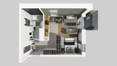 1 pokój, mieszkanie 34,96 m², piętro 3, oferta nr B/16, Osiedle przy Wielickiej etap 1.2, Kraków, Bieżanów-Prokocim, ul. M. Orwid