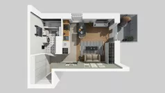 1 pokój, mieszkanie 29,23 m², piętro 4, oferta nr B/100, Osiedle przy Wielickiej etap 1.2, Kraków, Bieżanów-Prokocim, ul. M. Orwid