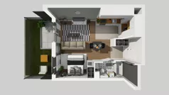 1 pokój, mieszkanie 35,81 m², parter, oferta nr B/9, Hubska 100, Wrocław, Huby, Krzyki, ul. Paczkowska