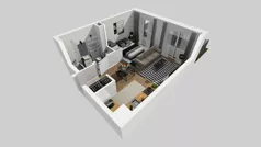1 pokój, mieszkanie 35,81 m², parter, oferta nr B/9, Hubska 100, Wrocław, Huby, Krzyki, ul. Paczkowska