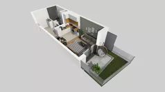 1 pokój, mieszkanie 30,55 m², parter, oferta nr B/18, Hubska 100, Wrocław, Huby, Krzyki, ul. Paczkowska