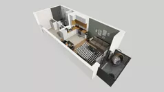 1 pokój, mieszkanie 30,12 m², piętro 2, oferta nr B/64, Hubska 100, Wrocław, Huby, Krzyki, ul. Paczkowska