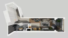 1 pokój, mieszkanie 28,76 m², piętro 1, oferta nr A/147, Apartamenty Metro Wilanowska, Warszawa, Mokotów, Ksawerów, ul. Pejzażowa 26