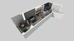 1 pokój, mieszkanie 28,76 m², piętro 1, oferta nr A/147, Apartamenty Metro Wilanowska, Warszawa, Mokotów, Ksawerów, ul. Pejzażowa 26