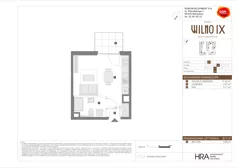 1 pokój, mieszkanie 25,17 m², piętro 3, oferta nr B/49, Osiedle Wilno 9.2, Warszawa, Targówek, Elsnerów, ul. Rudnicka