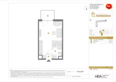 1 pokój, mieszkanie 26,53 m², piętro 1, oferta nr C/7, Apartamenty Rudnickiego, Warszawa, Bielany, Piaski, ul. Rudnickiego 7