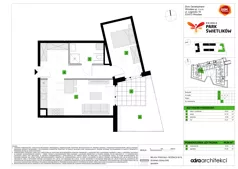 2 pokoje, mieszkanie 49,84 m², parter, oferta nr A/2, Osiedle Park Świetlików, Wrocław, Maślice, Aleja Śliwowa 21