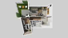2 pokoje, mieszkanie 49,84 m², parter, oferta nr A/2, Osiedle Park Świetlików, Wrocław, Maślice, Aleja Śliwowa 21