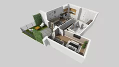 2 pokoje, mieszkanie 49,84 m², parter, oferta nr A/2, Osiedle Park Świetlików, Wrocław, Maślice, Aleja Śliwowa 21
