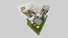 2 pokoje, mieszkanie 49,84 m², parter, oferta nr A/2, Osiedle Park Świetlików, Wrocław, Maślice, Aleja Śliwowa 21