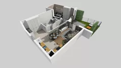 2 pokoje, mieszkanie 49,84 m², parter, oferta nr A/2, Osiedle Park Świetlików, Wrocław, Maślice, Aleja Śliwowa 21