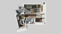 2 pokoje, mieszkanie 49,46 m², piętro 1, oferta nr A/8, Osiedle Park Świetlików, Wrocław, Maślice, Aleja Śliwowa 21