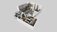 2 pokoje, mieszkanie 49,46 m², piętro 2, oferta nr A/14, Osiedle Park Świetlików, Wrocław, Maślice, Aleja Śliwowa 21