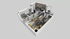 2 pokoje, mieszkanie 49,46 m², piętro 2, oferta nr A/14, Osiedle Park Świetlików, Wrocław, Maślice, Aleja Śliwowa 21