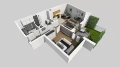 2 pokoje, mieszkanie 50,14 m², parter, oferta nr A/35, Osiedle Park Świetlików, Wrocław, Maślice, Aleja Śliwowa 21