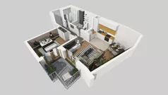 2 pokoje, mieszkanie 50,14 m², piętro 1, oferta nr A/40, Osiedle Park Świetlików, Wrocław, Maślice, Aleja Śliwowa 21