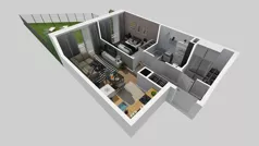 2 pokoje, mieszkanie 41,42 m², piętro 1, oferta nr A/54, Osiedle Park Świetlików, Wrocław, Maślice, Aleja Śliwowa 21
