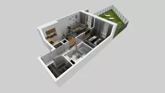 2 pokoje, mieszkanie 41,42 m², piętro 1, oferta nr A/54, Osiedle Park Świetlików, Wrocław, Maślice, Aleja Śliwowa 21