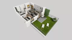 2 pokoje, mieszkanie 34,36 m², piętro 1, oferta nr A/55, Osiedle Park Świetlików, Wrocław, Maślice, Aleja Śliwowa 21