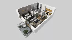 2 pokoje, mieszkanie 36,57 m², piętro 1, oferta nr A/53, Osiedle Park Świetlików, Wrocław, Maślice, Aleja Śliwowa 21