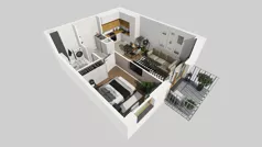 2 pokoje, mieszkanie 36,57 m², piętro 1, oferta nr A/53, Osiedle Park Świetlików, Wrocław, Maślice, Aleja Śliwowa 21