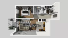 2 pokoje, mieszkanie 41,42 m², piętro 1, oferta nr A/54, Osiedle Park Świetlików, Wrocław, Maślice, Aleja Śliwowa 21