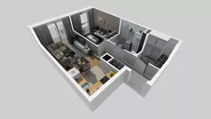 2 pokoje, mieszkanie 41,42 m², piętro 1, oferta nr A/54, Osiedle Park Świetlików, Wrocław, Maślice, Aleja Śliwowa 21
