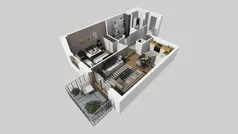 2 pokoje, mieszkanie 41,42 m², piętro 1, oferta nr A/54, Osiedle Park Świetlików, Wrocław, Maślice, Aleja Śliwowa 21