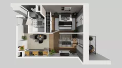 2 pokoje, mieszkanie 38,20 m², piętro 3, oferta nr A/22, Mokotów Sportowy 3, Warszawa, Mokotów, Augustówka, ul. Antoniewska