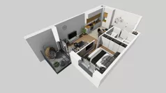 2 pokoje, mieszkanie 38,20 m², piętro 3, oferta nr A/22, Mokotów Sportowy 3, Warszawa, Mokotów, Augustówka, ul. Antoniewska