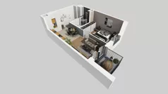 2 pokoje, mieszkanie 38,20 m², piętro 3, oferta nr A/22, Mokotów Sportowy 3, Warszawa, Mokotów, Augustówka, ul. Antoniewska