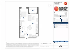 2 pokoje, mieszkanie 39,78 m², piętro 1, oferta nr A/31, Mokotów Sportowy 1.3, Warszawa, Mokotów, Augustówka, ul. Antoniewska