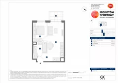 2 pokoje, mieszkanie 35,27 m², piętro 1, oferta nr E/8, Mokotów Sportowy 1.3, Warszawa, Mokotów, Augustówka, ul. Antoniewska