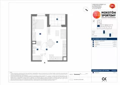 2 pokoje, mieszkanie 37,50 m², piętro 4, oferta nr D/25, Mokotów Sportowy 1.3, Warszawa, Mokotów, Augustówka, ul. Antoniewska