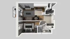 2 pokoje, mieszkanie 41,16 m², piętro 2, oferta nr A/10, Osiedle Bokserska 71, Warszawa, Ursynów, Wyczółki, ul. Bokserska 71