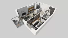 2 pokoje, mieszkanie 41,16 m², piętro 2, oferta nr A/10, Osiedle Bokserska 71, Warszawa, Ursynów, Wyczółki, ul. Bokserska 71