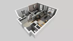 2 pokoje, mieszkanie 41,16 m², piętro 2, oferta nr A/10, Osiedle Bokserska 71, Warszawa, Ursynów, Wyczółki, ul. Bokserska 71