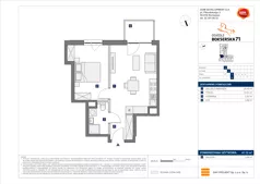 2 pokoje, mieszkanie 41,12 m², piętro 2, oferta nr A/51, Osiedle Bokserska 71, Warszawa, Ursynów, Wyczółki, ul. Bokserska 71
