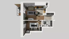 2 pokoje, mieszkanie 41,12 m², piętro 2, oferta nr A/51, Osiedle Bokserska 71, Warszawa, Ursynów, Wyczółki, ul. Bokserska 71