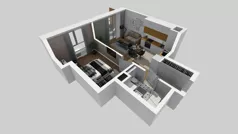 2 pokoje, mieszkanie 41,12 m², piętro 2, oferta nr A/51, Osiedle Bokserska 71, Warszawa, Ursynów, Wyczółki, ul. Bokserska 71