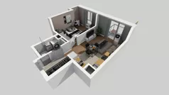 2 pokoje, mieszkanie 41,12 m², piętro 2, oferta nr A/51, Osiedle Bokserska 71, Warszawa, Ursynów, Wyczółki, ul. Bokserska 71