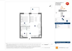 2 pokoje, mieszkanie 38,34 m², piętro 5, oferta nr A/68, Osiedle Bokserska 71, Warszawa, Ursynów, Wyczółki, ul. Bokserska 71