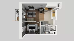 2 pokoje, mieszkanie 38,32 m², piętro 6, oferta nr A/75, Osiedle Bokserska 71, Warszawa, Ursynów, Wyczółki, ul. Bokserska 71