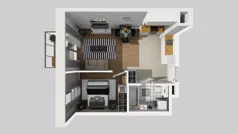 2 pokoje, mieszkanie 37,72 m², piętro 6, oferta nr A/76, Osiedle Bokserska 71, Warszawa, Ursynów, Wyczółki, ul. Bokserska 71