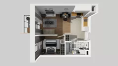 2 pokoje, mieszkanie 38,16 m², piętro 6, oferta nr A/77, Osiedle Bokserska 71, Warszawa, Ursynów, Wyczółki, ul. Bokserska 71