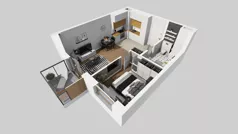 2 pokoje, mieszkanie 38,16 m², piętro 6, oferta nr A/77, Osiedle Bokserska 71, Warszawa, Ursynów, Wyczółki, ul. Bokserska 71
